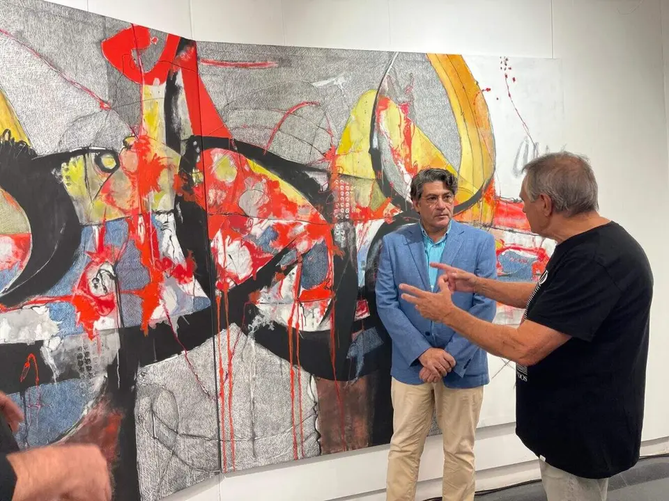El concejal del distrito, David P&eacute;rez, ha participado en la inauguraci&oacute;n de esta muestra que puede visitarse hasta el 28 de agosto