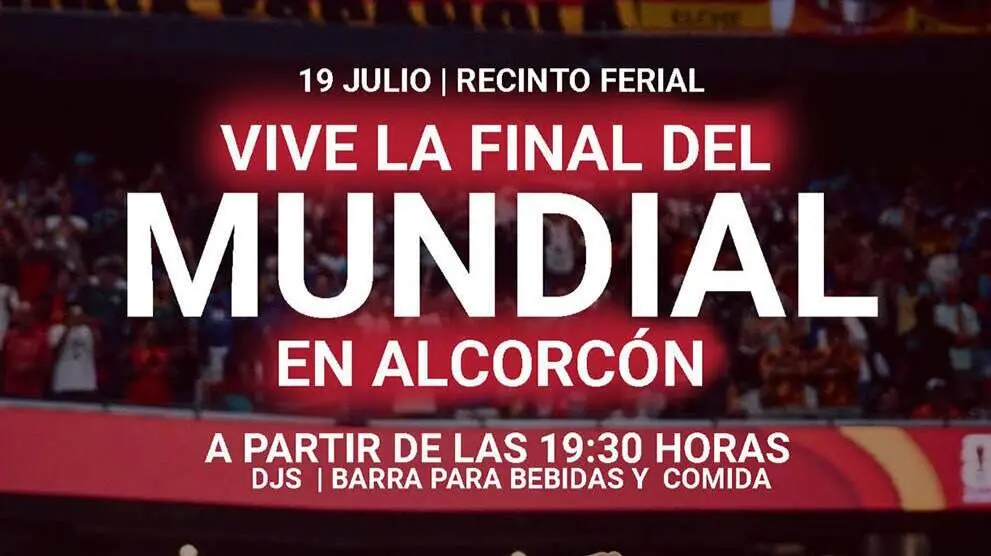 Alcorc&oacute;n traslada la emoci&oacute;n de la final del Mundial al auditorio Paco de Luc&iacute;a con una pantalla gigante - Imagen del Ayuntamiento de Alcorc&oacute;n