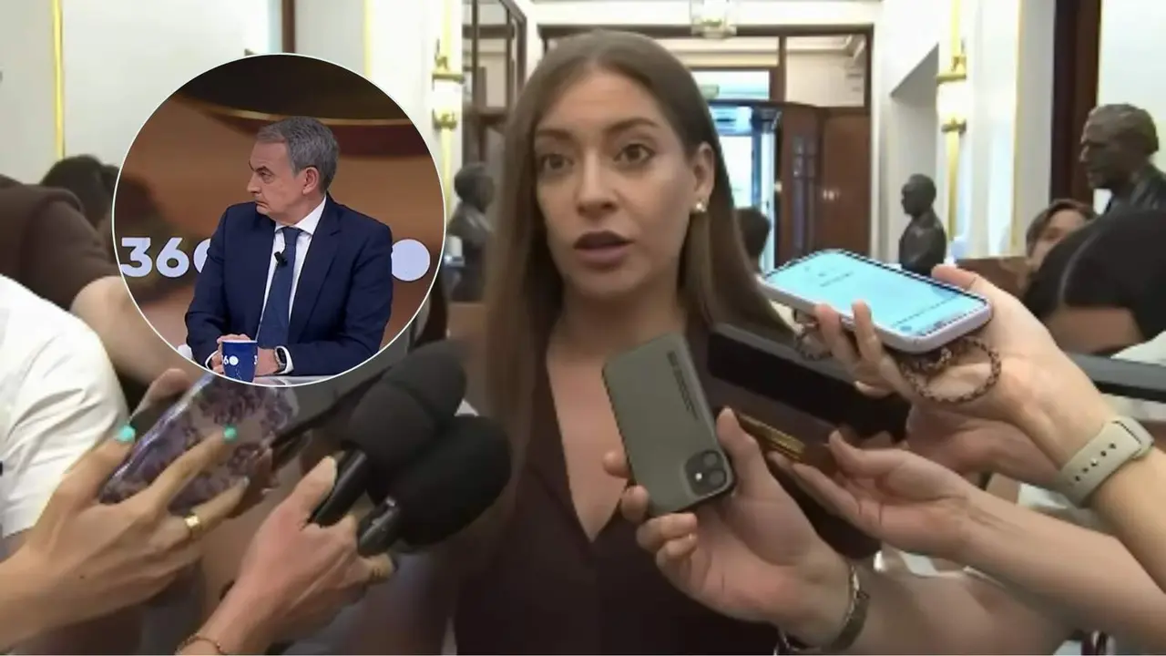 Ester Mu&ntilde;oz (PP) El PP tacha de &laquo;tomadura de pelo&raquo; la entrevista de Zapatero y le acusa de encubrir a S&aacute;nchez - Foto del v&iacute;deo de Ester publicado en Instagram y foto de la intervenci&oacute;n de Zapatero en Ma&ntilde;aneros 360 de TVE