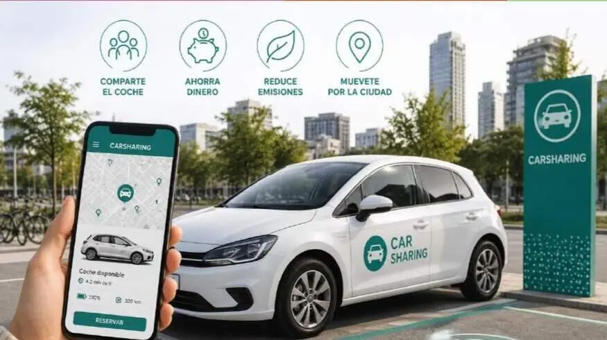 El carsharing registra en Espa&ntilde;a m&aacute;s del triple de usos diarios que los veh&iacute;culos privados - Imagen de la Asociaci&oacute;n del Veh&iacute;culo Compartido de Espa&ntilde;a (AVCE)