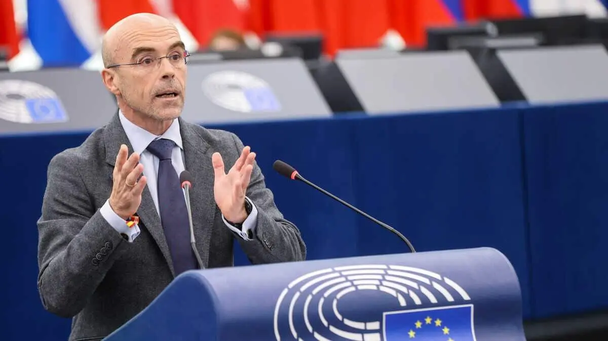 Jorge Buxad&eacute; en una intervenci&oacute;n en el Parlamento Europeo | Foto de Vox
