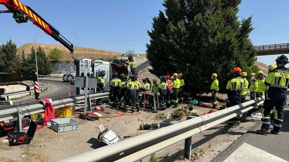 Accidente M-45 - Foto Emergencias Madrid