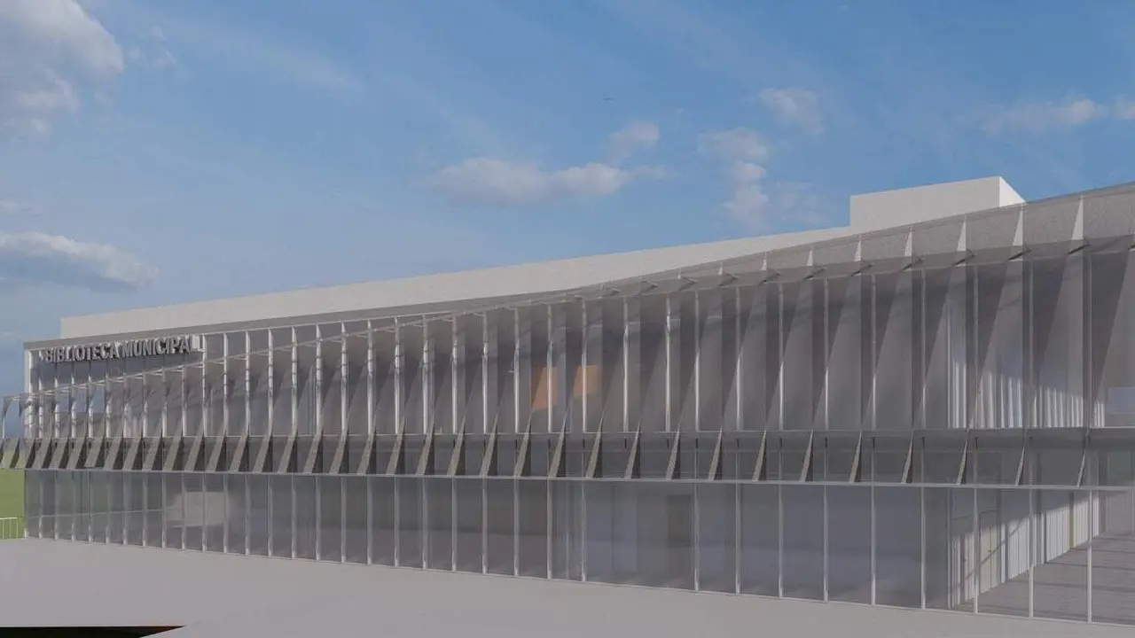 Render de la nueva biblioteca municipal del distrito de Hortaleza, que llevar&aacute; el nombre de Rosa Chacel - Foto Ayuntamiento de Madrid