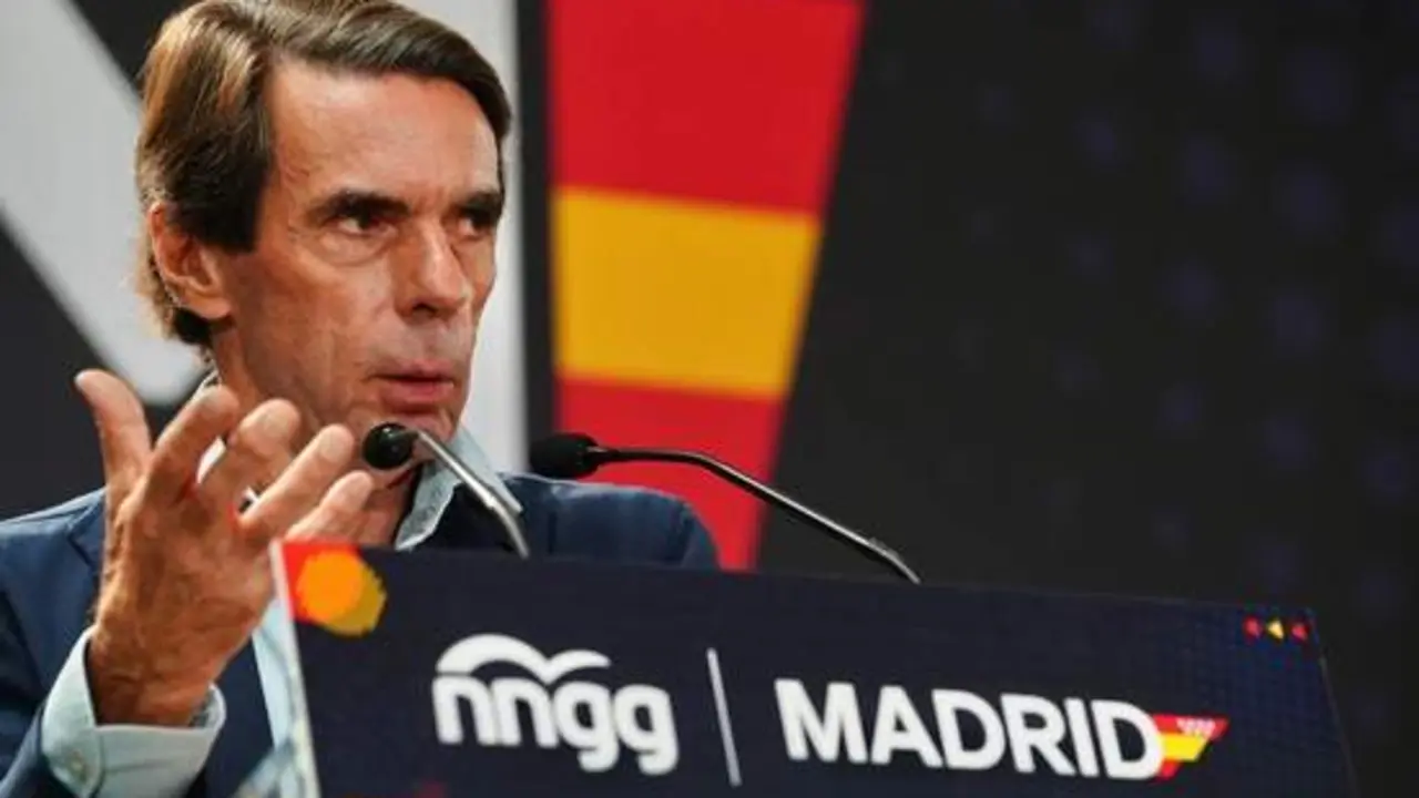 José María Aznar durante su intervención | Foto de David Mudarra