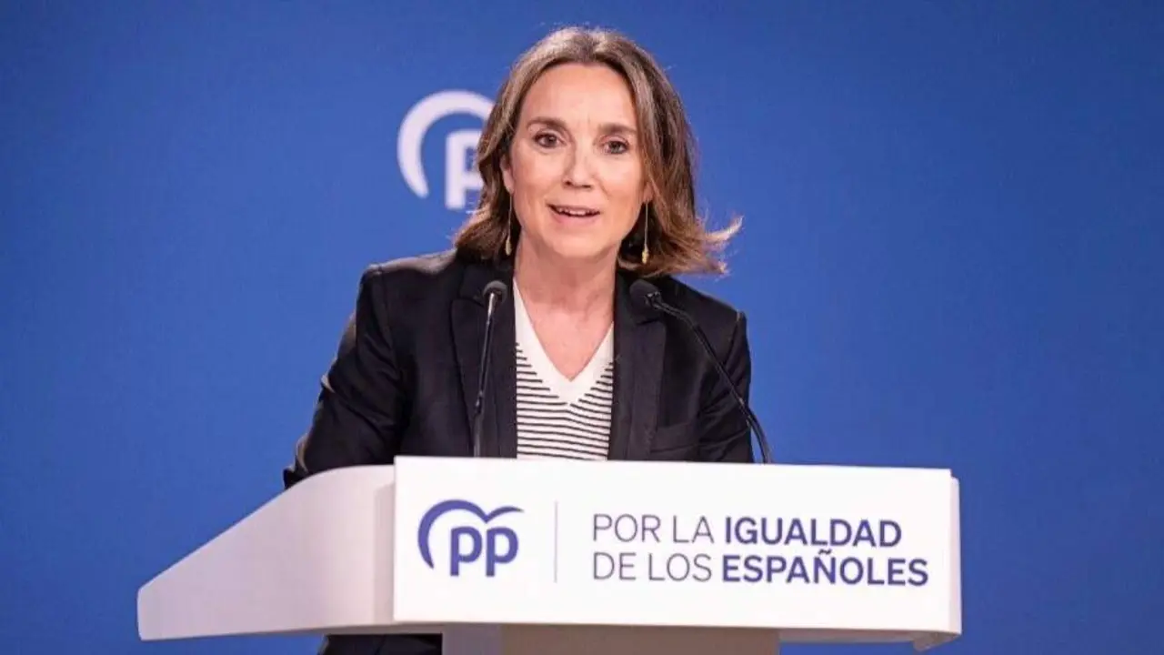 La secretaria general del PP, Cuca Gamarra, en un acto de su partido | Foto del PP