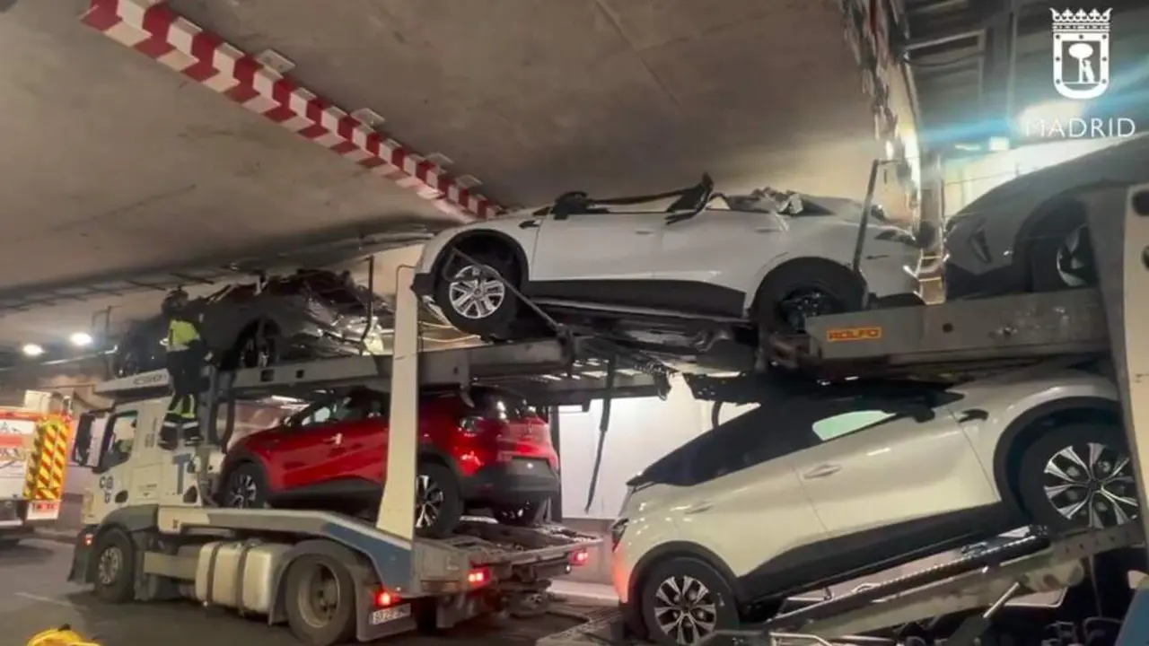 El trailer atrapado - Foto de Emergencias Madrid