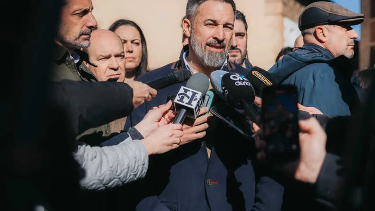 Santiago Abascal, en una intervenci&oacute;n ante los medios | Foto de Vox