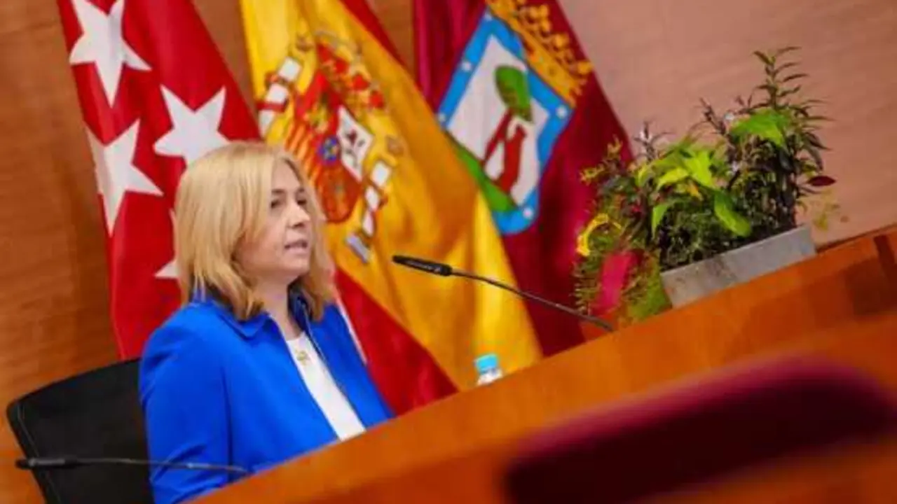 Sanz durante la rueda de prensa de la Junta de Gobierno celebrada en el distrito de Chamart&iacute;n