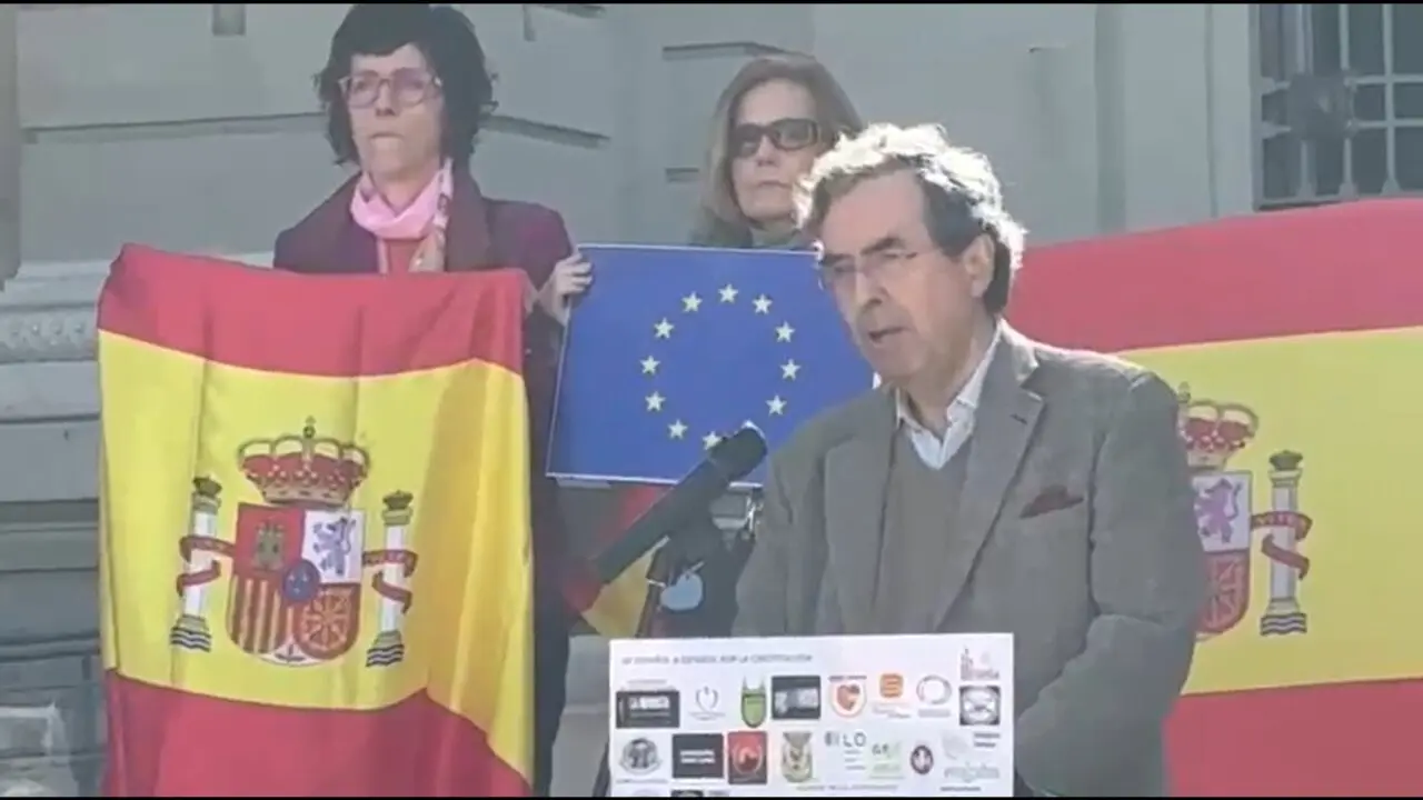 Amalio de Marichalar durante una de sus intervenciones de las asociaciones de Sociedad Civil