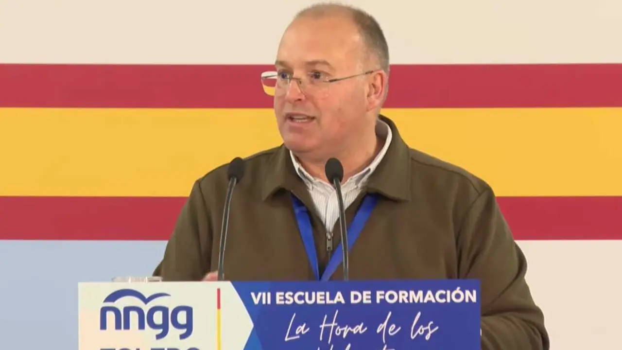 Miguel Tellado en su intervenci&oacute;n | Fotograma del v&iacute;deo del PP