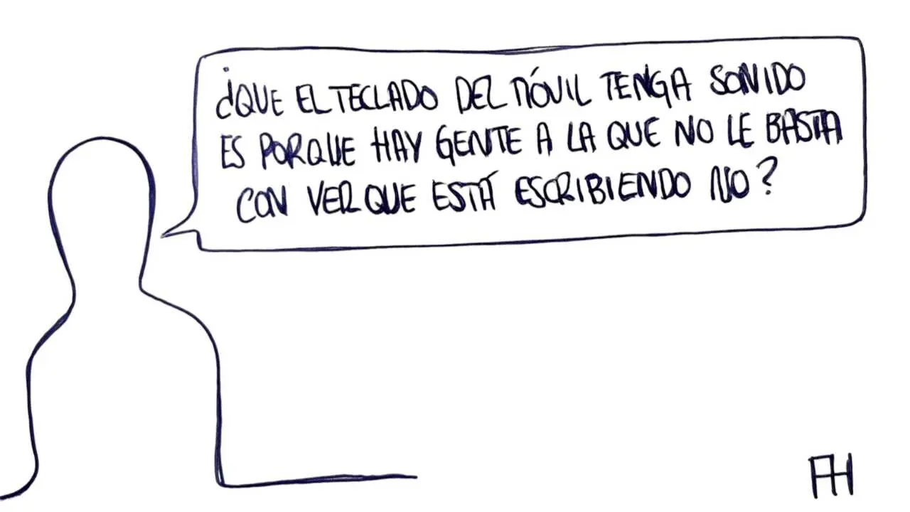 Teclado del m&oacute;vil - Las Vi&ntilde;etas de Manuel Franganillo