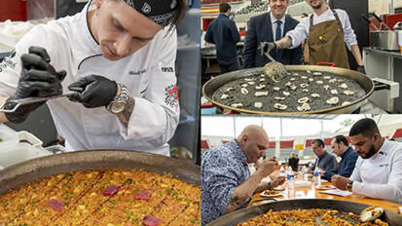 Algunos arroces de la primera edici&oacute;n de Paellarte. CM-MG.