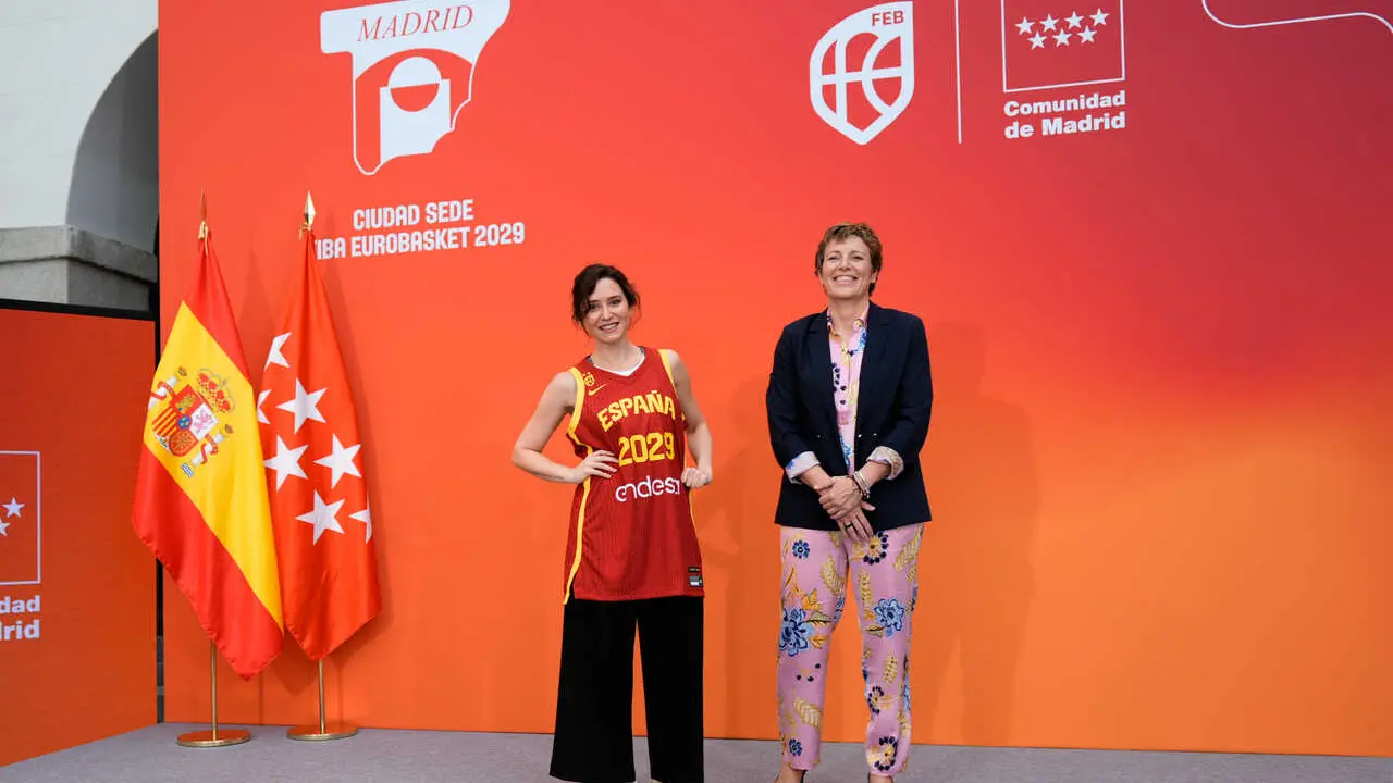D&iacute;az Ayuso presenta el EuroBasket 2029 - Foto Comunidad de Madrid