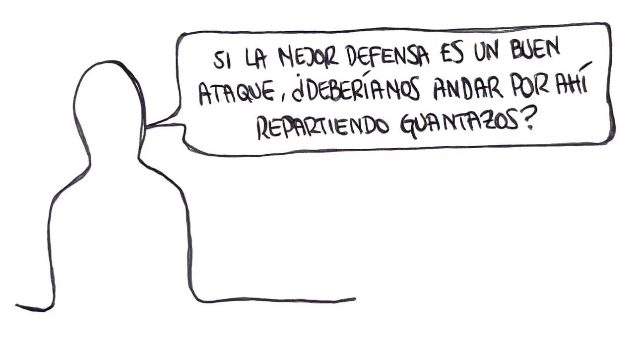 Un buen ataque - Las Vi&ntilde;etas de Manuel Franganillo