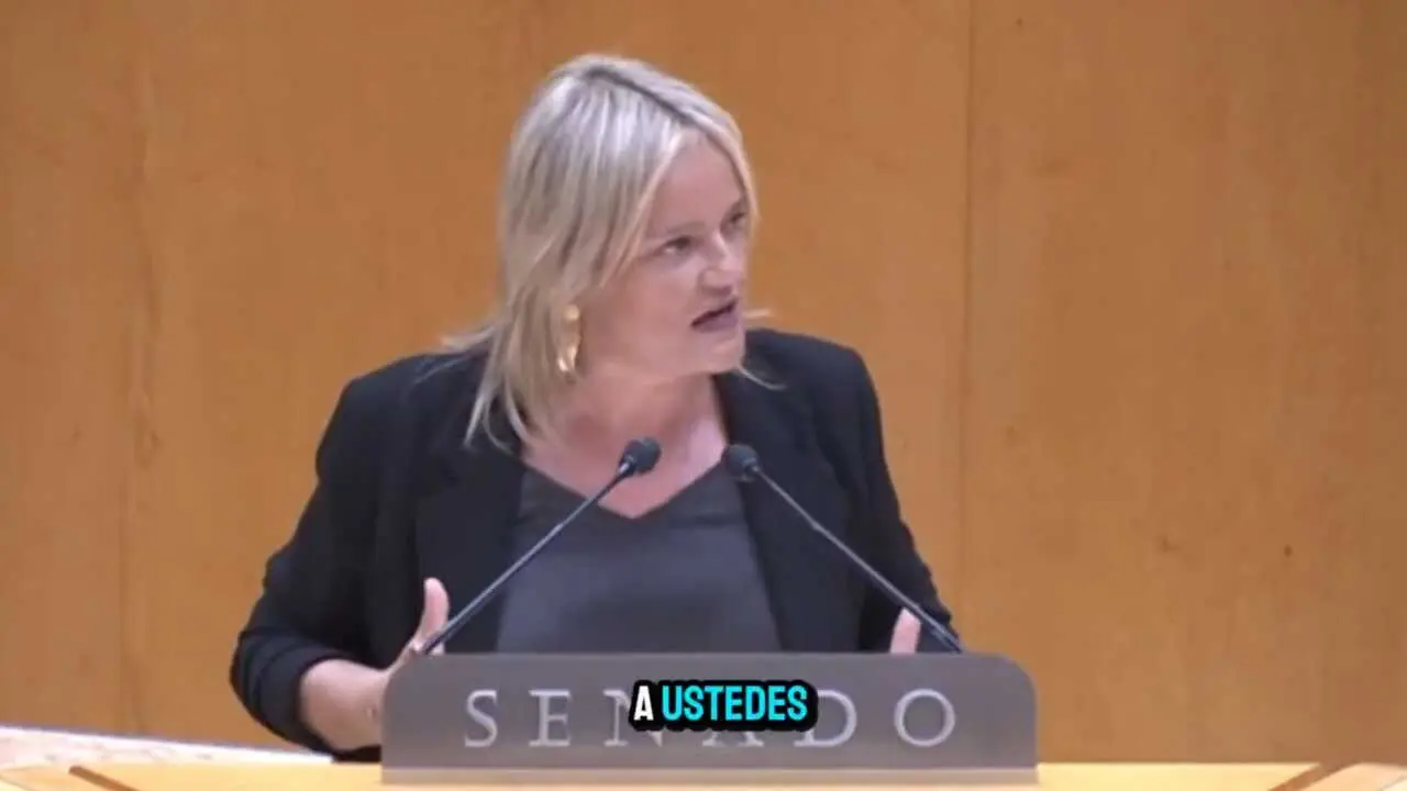 Marimar Blanco al PSOE en el Senado: "L&aacute;vense la boca antes de nombrar a mi hermano"