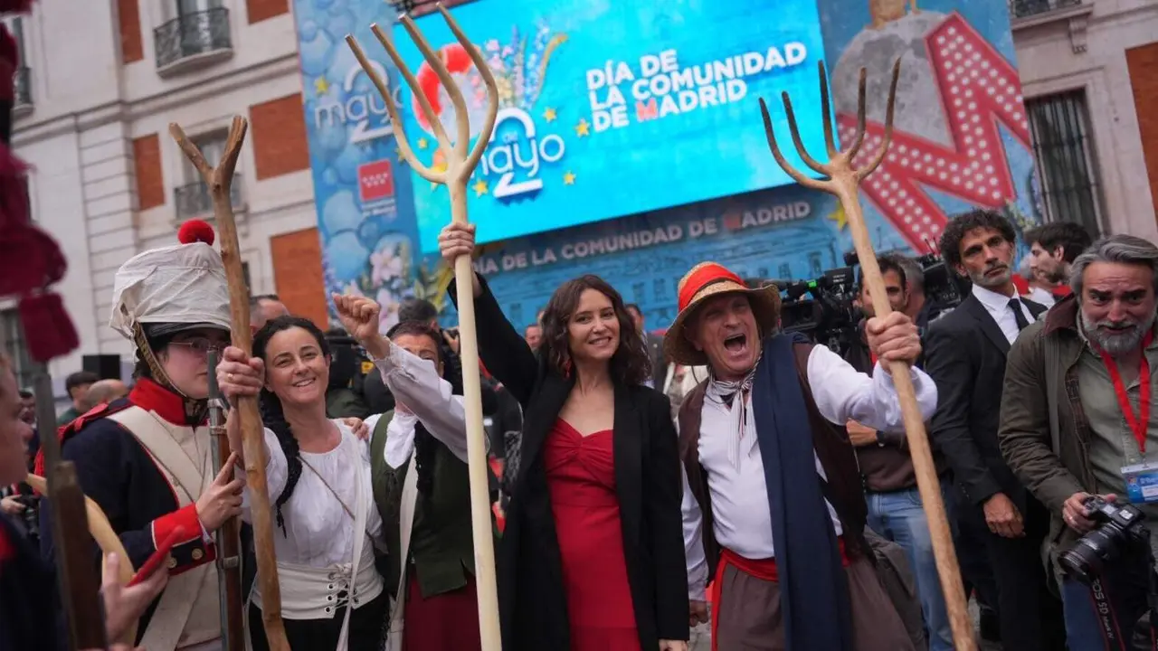 Isabel D&iacute;az Ayuso en la festejaci&oacute;n del 2 de mayo