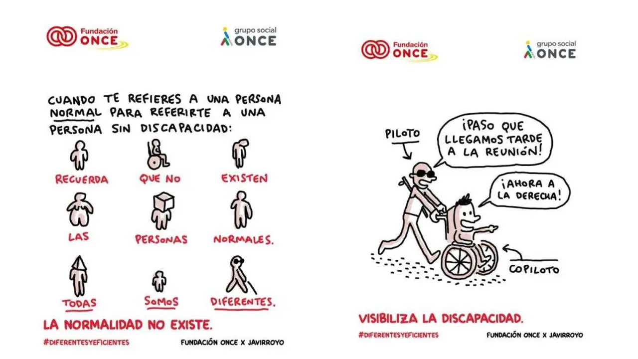 Imagen de la campa&ntilde;a 'DiferentesYEficientes' de Fundaci&oacute;n ONCE