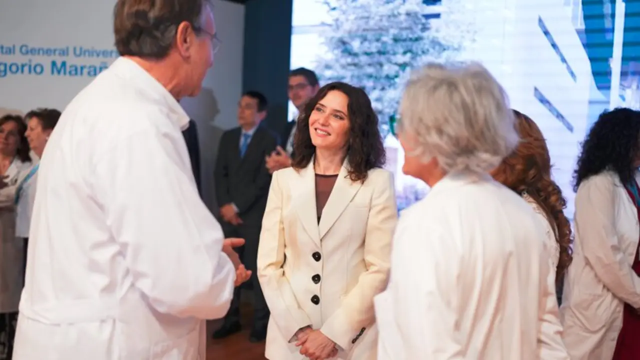 Isabel D&iacute;az Ayuso, en la presentaci&oacute;n del nuevo Hospital Gregorio Mara&ntilde;&oacute;n - Foto Comunidad de Madrid