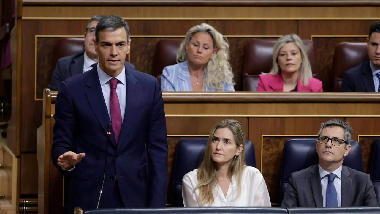 Pedro S&aacute;nchez durante su intervenci&oacute;n en el Pleno del Congreso | Foto de Pool Congreso