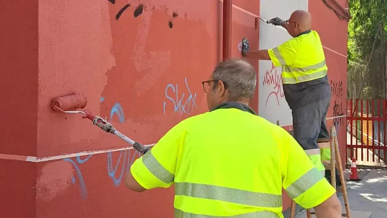 Pintadas en Torres Bellas - Foto del  Ayuntamiento de Alcorc&oacute;n