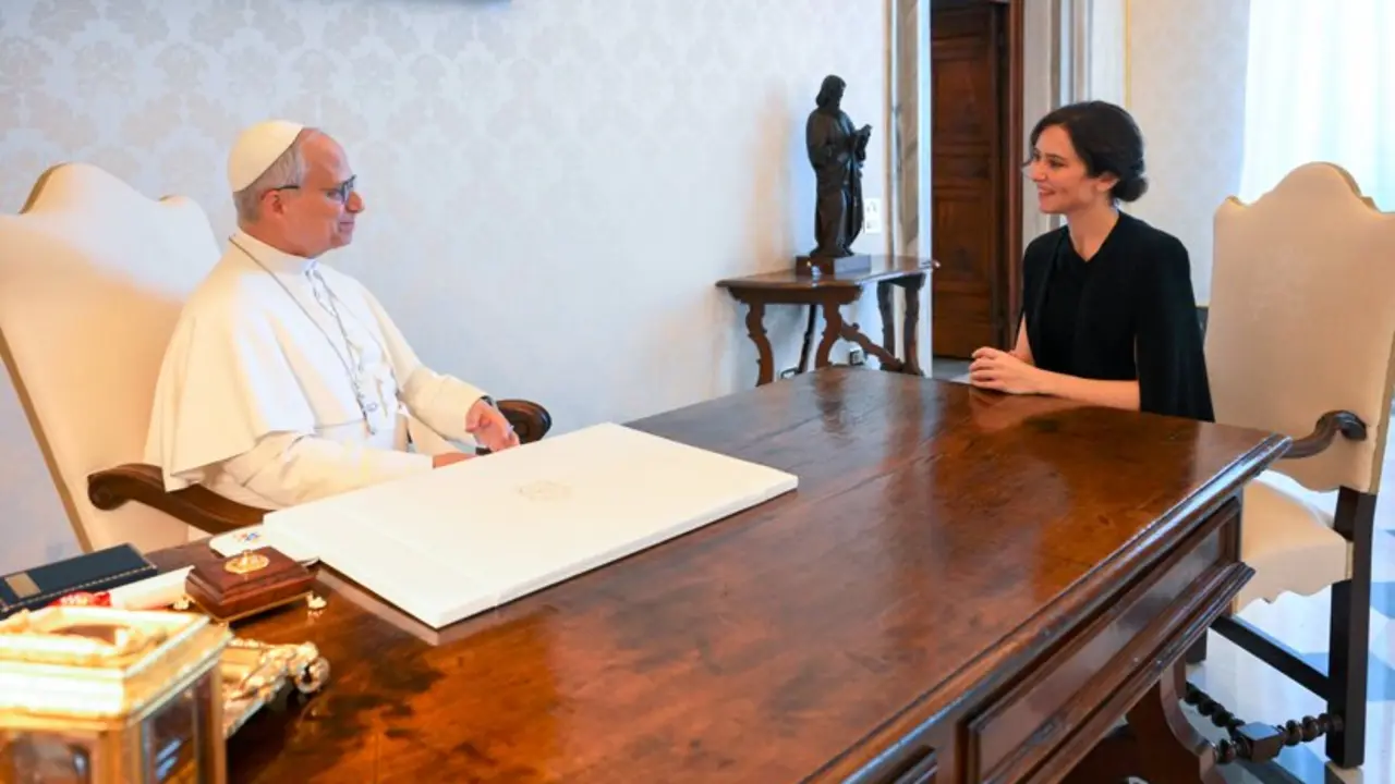 Ayuso visita al Papa Le&oacute;n Le&oacute;n XIV - Foto Comunidad de Madrid
