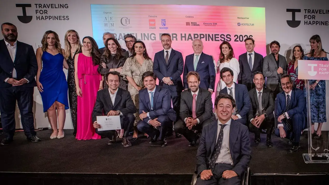 Los Galardonados de la VI Edici&oacute;n de los Premios Traveling for Happiness - Foto de la Asociaci&oacute;n Empresarial Hotelera de Madrid (AEHM)