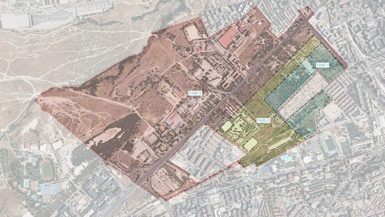 Plano del proyecto de urbanizaci&oacute;n de Campamento