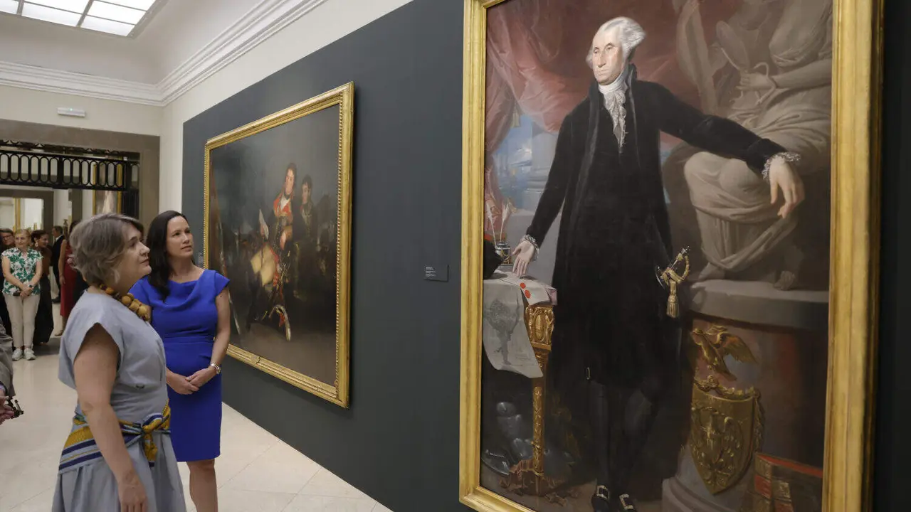 La delegada de Cultura, Turismo y Deporte, Marta Rivera de la Cruz, participa en la presentaci&oacute;n del nuevo espacio de la Real Academia de Bellas Artes de San Fernando que acoger&aacute; un retrato de George Washington