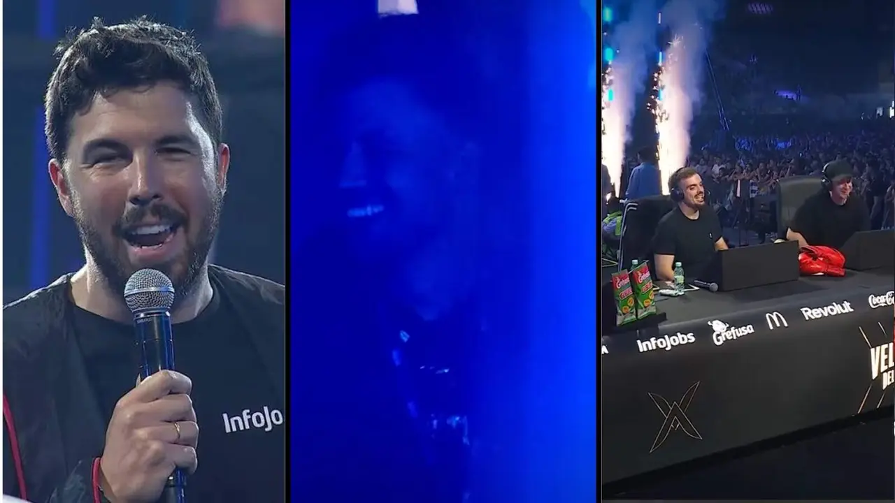 Willyrex reta por sorpresa a Auronplay en directo para protagonizar el combate estelar de La Velada del A&ntilde;o 7 - Im&aacute;genes del v&iacute;deo publicado por Ibai Llanos en La Velada del A&ntilde;o 2026