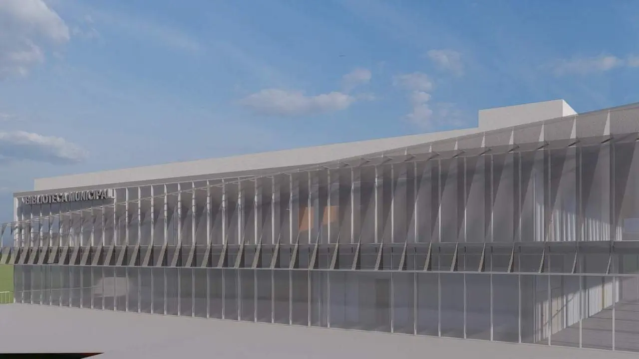 Render de la nueva biblioteca municipal del distrito de Hortaleza, que llevar&aacute; el nombre de Rosa Chacel - Foto Ayuntamiento de Madrid