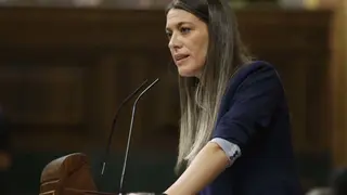 Nogueras defendiendo el voto contrario de Junts desde la tribuna - Foto del Congreso