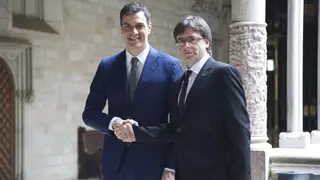 Carles Puigdemont Pedro Sanchez