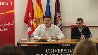 Intervenci&oacute;n de Eduardo Gaite Mangana durante un acto de Libertad Sin Ira