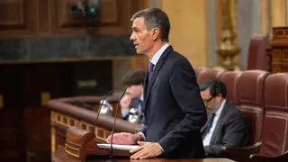 Pedro S&aacute;nchez durante una intervenci&oacute;n en el Congreso | Foto de PSOE/Eugenia Morago