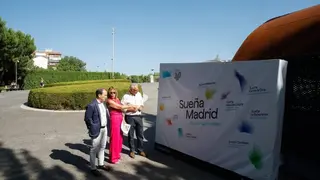 Carabante, Izquierdo y Pe&oacute;n durante la presentaci&oacute;n del concurso de ideas Sue&ntilde;a Madrid 2025