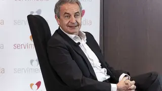 Jos&eacute; Luis Rodr&iacute;guez Zapatero, durante una entrevista con Servimedia | Foto de Jorge Villa
