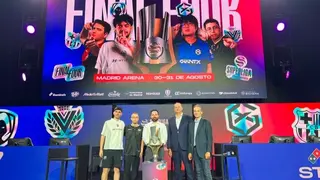 El consejero L&oacute;pez-Valverde, durante la presentaci&oacute;n  la Final  Four de la Superliga Domino&acute;s de League of  Legends de videojuegos - Foto Comunidad de Madrid