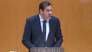 &Oacute;scar Puente durante su comparecencia en el Senado