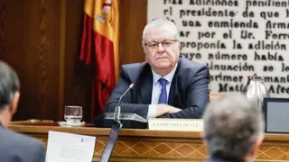 El presidente de Plus Ultra, Julio Miguel Mart&iacute;nez Sola, este mi&eacute;rcoles en la 'comisi&oacute;n Koldo' del Senado - Foto del Senado