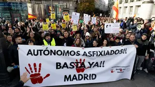 Protesta para defender a los trabajadores aut&oacute;nomos en Espa&ntilde;a - Foto de la plataforma 30N