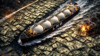 Imagen que recrea un mar de dinero por el mercado del gas EEUU - Foto de Enegy Flux