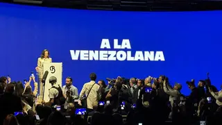 Mar&iacute;a Corina Machado durante su intervenci&oacute;n