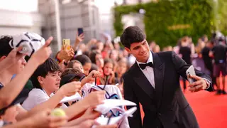 El tenista, Carlos Alcaraz, en su llegada a la 27&ordf; edici&oacute;n de los premios Laureus - Foto Ayuntamiento de Madrid