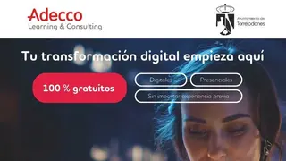 Cartel cursos Adecco Torrelodones en mayo