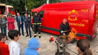 El consejero Novillo, en la presentaci&oacute;n de la XXI Semana de la Prevenci&oacute;n de Incendios - Foto Comunidad de Madrid