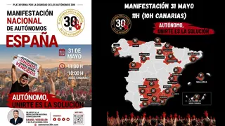 Los aut&oacute;nomos consolidan un frente com&uacute;n con movilizaciones en 22 provincias el 31 de mayo - Los dos carteles de 30N