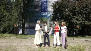 Momento de la visita al Poblado Dirigido de Orcasitas