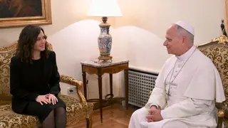 Isabel D&iacute;az Ayuso, recibida por el Papa Le&oacute;n XIV en Audiencia Privada - Foto Comunidad de Madrid
