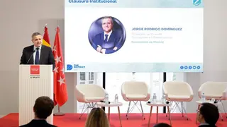 El consejero Rodrigo, en la presentaci&oacute;n de The  District 2026 - Foto Comunidad de Madrid