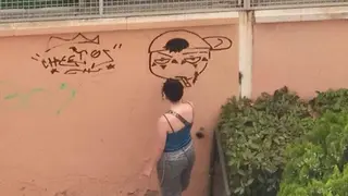 La Polic&iacute;a Local de Galapagar "caza" a una grafitera en directo gracias a su unidad de drones - Foto del Ayuntamiento de Galapagar